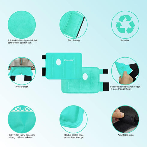 Wrist Hand Ice Pack Wrap 2 Pack – Reusable Gel Hot & Cold Therapy for Wrist, Elbow, Hand Pain Relief from Carpal Tunnel
