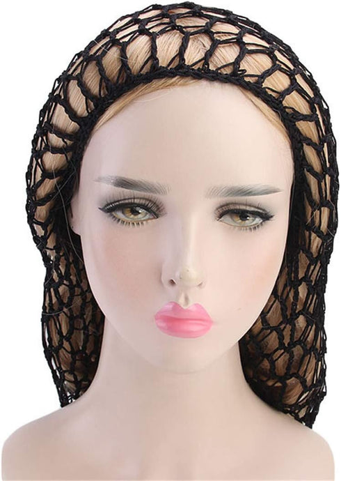 Qianmome Women Soft Rayon Snood Hat, Crocheted Hair Net Cap in Mixed Colors