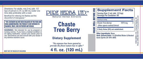 Pure Herbs (4 oz.) , Ltd. Chaste Tree Berry