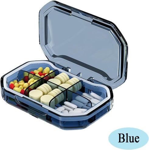 Wopanxye 6 Travel Pill Organizer, Compartments Pill Case Container, Compact Portable Medicine Dispenser Supplement