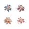 Ruihfas 4Pcs Fashion Crystal Leaf Mini Bangs Clips - Small Rhinestone Hair Claws for Women Girls