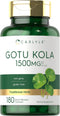 Carlyle Gotu Kola Capsules, 1500mg, 180 Count, Non-GMO, Gluten Free