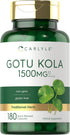 Carlyle Gotu Kola Capsules, 1500mg, 180 Count, Non-GMO, Gluten Free