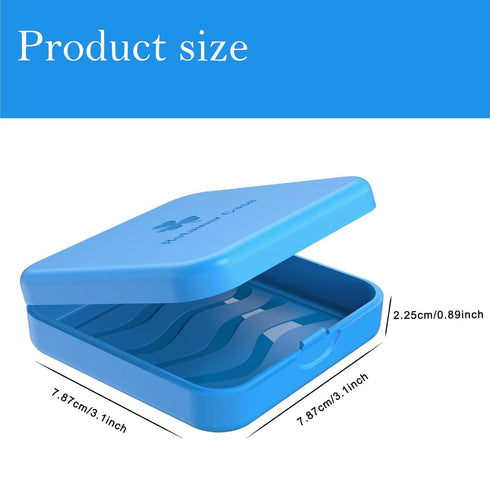 ARGOMAX Retainer Case - 4 Piece Aligner and Braces Box in Blue