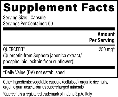 Global Healing Center Quercetin (2-Pack) 500mg Total, 250mg Each, Immune System Support & Allergies - QuerceFIT Without