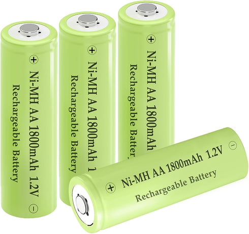 Teneyuuo Ni-Mh Rechargeable AA Batteries 1.2v 1800mAh High Capacity for Outdoor Solar Lights,Household