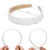 WantGor 1 Inch Wide Padded PU Leather Headband, Cute Fashion Hair Bands for Women, Holiday DIY Hair Accessories (White)