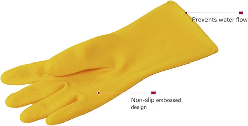 MAMISON 10 Pack Simple Short Hands Gloves, Reusable Non-Slip Rubber Gloves Large Size