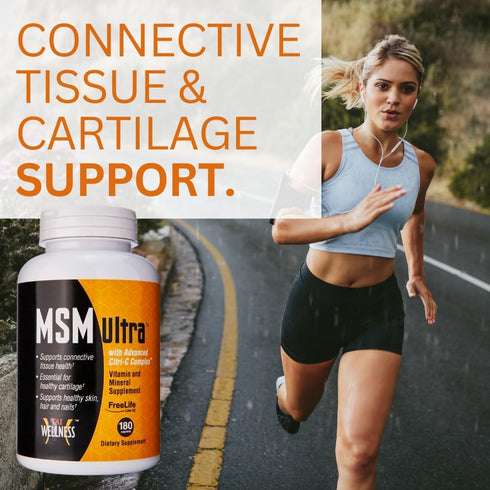 Youngevity Freelife MSM Ultra | 3,000 mg MSM + Proprietary Citri-C Complex Blend + Vitamin C | 180 Count