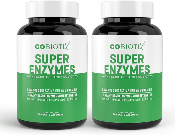 Super Enzymes Supplement - Digestive Enzymes with Prebiotics and Probiotics for Gut Health, 120 Capsules for Women and