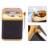 Mini Simulation Washing Machine, Mini Electric Brush Washing Machine for Girls, Ladies Cleaning Cosmetic Tool (Gold)