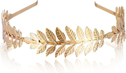 Leaf Branch Bridal Hair Crown Headbands, Gold
