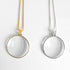 5X Magnifying Glass Pendant, 1.6" Glass Lens Dia. with 35" Alloy Necklace, Silver
