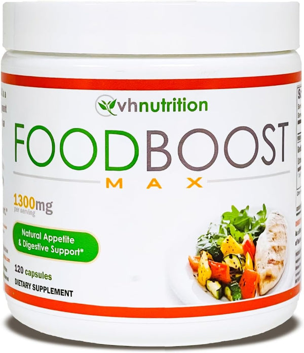 VH Nutrition | FoodBoost MAX | 1300mg Appetite Stimulant Weight Gain Pills for Men and Women, 120 Capsules