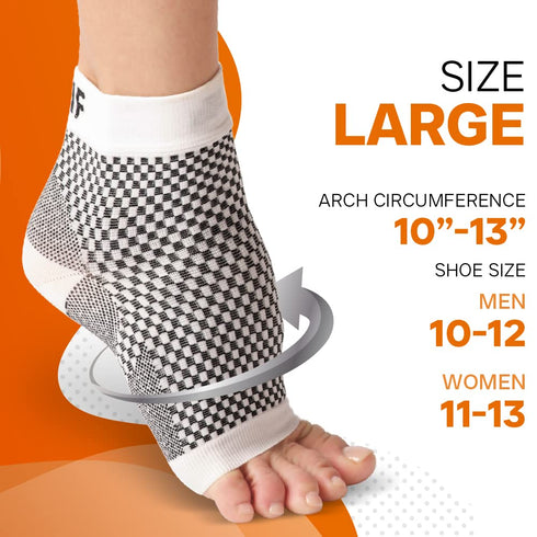 Plantar Fasciitis Socks Foot Sleeve & Compression Socks for Women - Ankle & Arch Support - Fit Guaranteed L