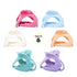RC ROCHE ORNAMENT 6 Pcs Women's Oval Hollow Curved Jaw Clamp Hair Clips, Medium Pastel