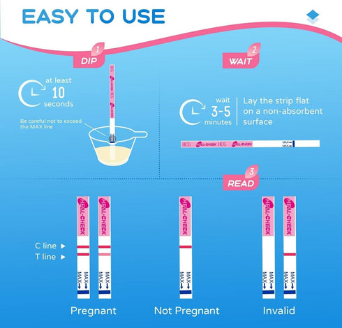Pregnancy Tests with Cup, HEAL-CHECK Bulk Pregnancy Test Strips, 25 Count, Over 99% Accuracy