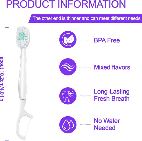 KUGUAN 80pcs (Mint-5pack) Mini Brushes-Disposable Toothbrushes with Toothpaste Travel Toothbrushes Portable for Work