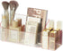 SUNFICON Makeup Holder Tray Organizer with 9 Dividers, Cosmetic Display Case for Bathroom Vanity Countertop Storage Box