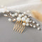 Latious Wedding Bride Pearl Hair Side Comb, Gold Rhinestone Bridal Hair Clips, Hair Accessories for Women
