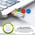 Survival Frog EasyPower USB AA Rechargeable Batteries - 1.2V/1450 mAh, 4 Pack