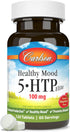Carlson Healthy Mood 5-HTP Elite, 100 mg, Promotes Relaxation & Serotonin Production, Natural Raspberry Flavor, 120