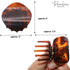 Parcelona Small 2” Tortoise Shell Hair Claw Set of 3, Black and Savana, Secure Grip for Women and Girls