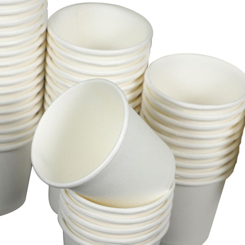 VERDANVERSE 100pcs 1.7Oz Small Disposable Mouthwash Cups White Paper Rinse Cups for Bathroom and Beverage Sampling