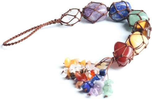 7 Chakra Gemstones Healing Feng Shui Crystals, Window Car Decorations, Good Luck Home Decoration