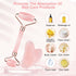 Gua Sha Facial Tools & Jade Roller Set, Face Gua Sha Tool, Ice Roller for Skin Care, Pink Gua Sha Stone Board Set