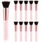 10 Pcs Flat Top Foundation Brush, Bachelorette Party Favors, Dense Makeup Artist Brush for Liquid and Cream