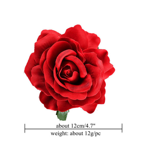 inSowni 16 Pack Big Rose Flower Hair Clips, Brooch Pins Accessories for Women and Girls, 16PCS S1