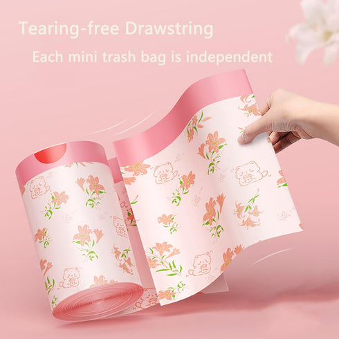 YIHUANYIFA 4 156pcs Gallon Small Trash Bags Tearing-Free Drawstring for Bathroom Office Home Bedroom Trash Can