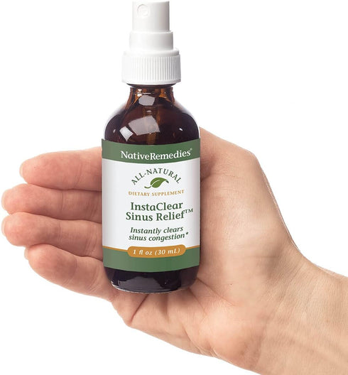 Native Remedies InstaClear Sinus Relief - All Natural Herbal Supplement for Clear, Healthy Sinuses During Colds,