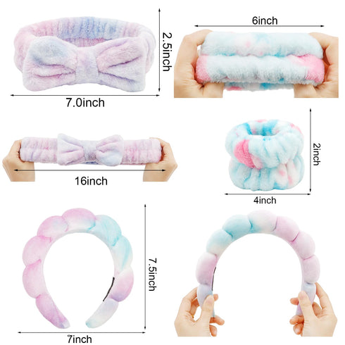 Spa Headband, Skincare Headband for Washing Face, Makeup Headband, Wrist Bands, Teen Girl Gifts, Hair Accessories