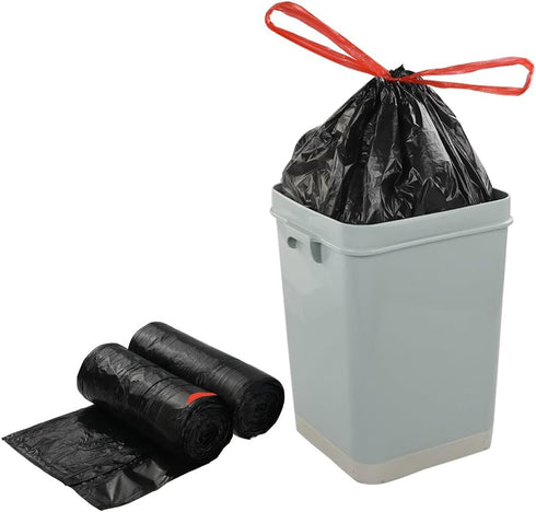 1.2 Gallon Small Drawstring Trash Bags, Black, 108 Counts