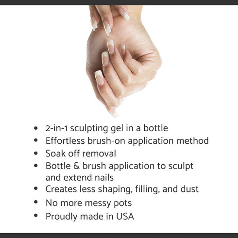 IBD Hard Gel Nail Extension, Soft White Building Gel, 0.5 oz