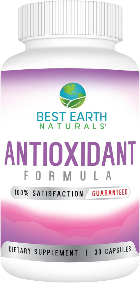 Best Earth Naturals Antioxidant Supplement with Pomegranate, Mangosteen, Goji Berry Capsules, 30 Day Supply
