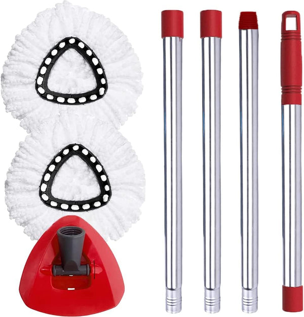 Spin Mop Head, Base, Handle Replacement for O-Ceda EasyWring Microfiber Spin Mop Combo Set