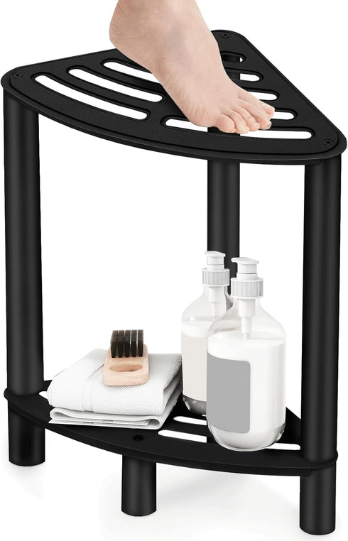 VOTZAAQ Stainless Steel Shower Stool, Double Layer Corner Shower Bench for Inside