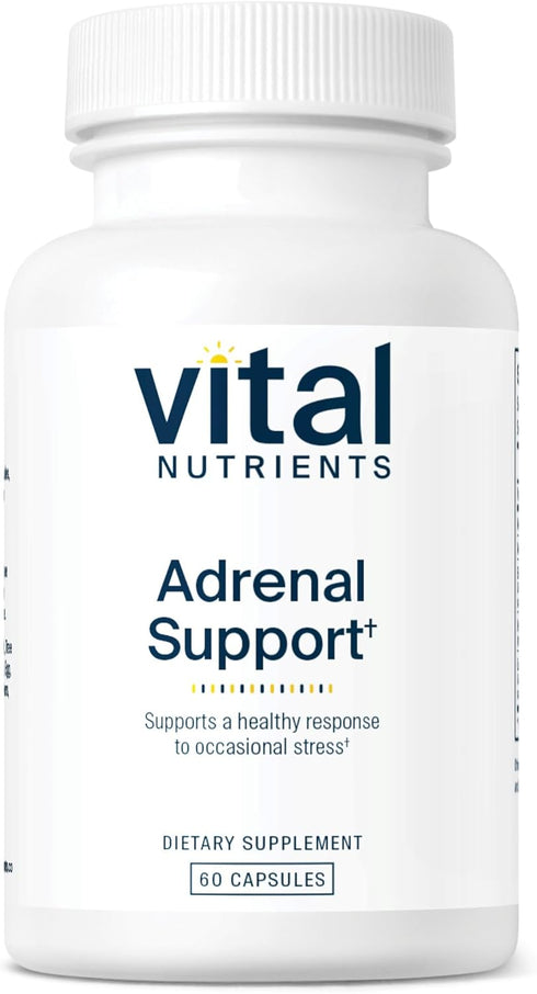 Vital Nutrients Adrenal Support - 60 Capsules, Supports Gland Function, Energy, and Stress Levels