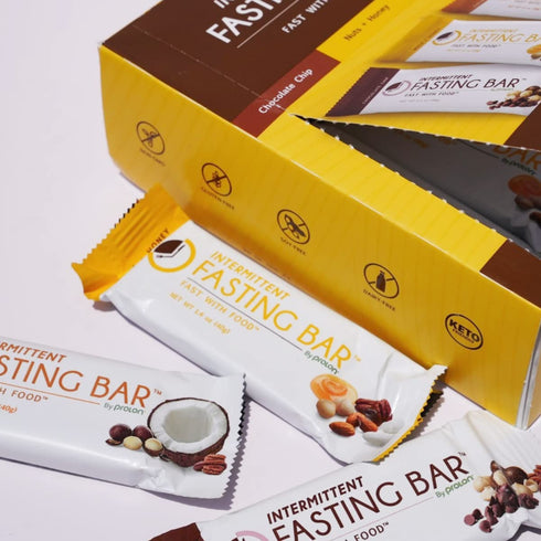 Prolon Fast Bars | Keto, Gluten Free, Dairy Free, Plant Based Protein, Intermittent Fasting Bars | Chocolate Chip, 12 Ct