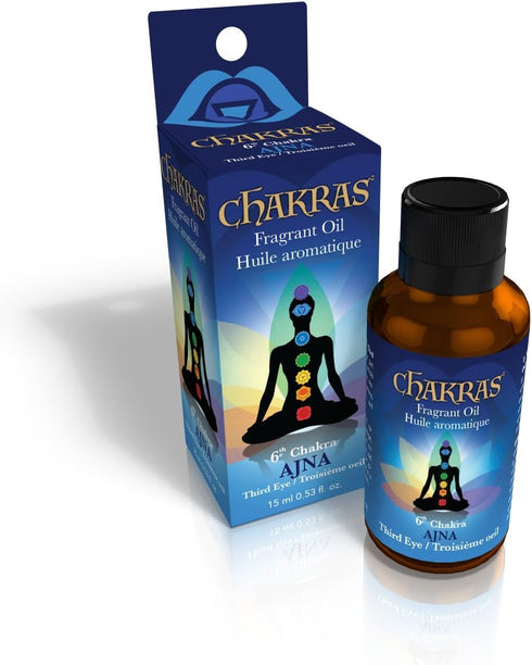 Chakras Essential Oils - Third Eye Ajna - Natural Oils for Aromatherapy, Massage, Meditation