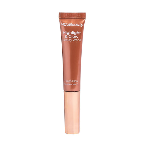 MCoBeauty Highlight & Glow Beauty Wand, Peach Glow, Luminous Highlight for Radiant Skin, Vegan, Cruelty Free