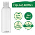LISAPACK 3.4Oz Travel Bottles with Flip Cap (5 Pcs) Empty Dispenser Container for Travel Size Cosmetics