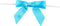 Reliant Ribbon 5171-91303-2X1 Satin Twist Tie Bows - Small 5/8 Inch Bows, 100 Pieces, Turquoise