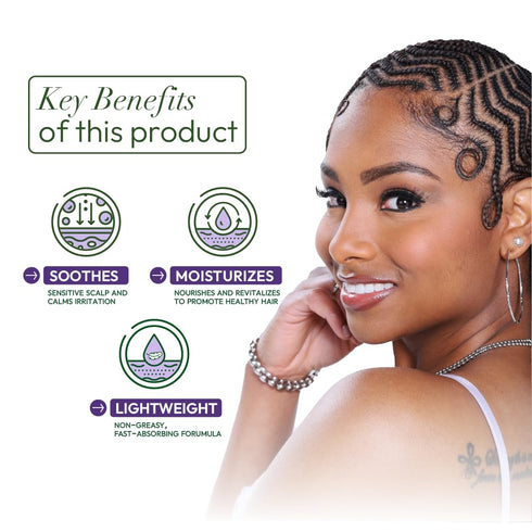 ORS Olive Oil Braidzone Soothing Scalp Oil - Nourishment with Lavender, Acai & Biotin, 4.3 oz