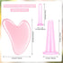Nuanchu 4 Pieces Facial Cupping Massage Cups & Gua Sha Boards Set, Heart Shape Gua Sha Scraping Board for Face Eyes Neck