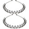 WantGor Metal Headbands, 2 Pack Fashion Unisex Black Hairband, Non Slip Sports Hair Accessories