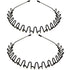 WantGor Metal Headbands, 2 Pack Fashion Unisex Black Hairband, Non Slip Sports Hair Accessories